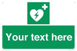 Custom Defibrillator Sign